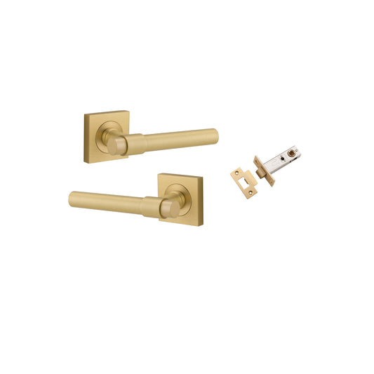 Helsinki Lever on Square Rose Brushed Gold PVD Passage Kit