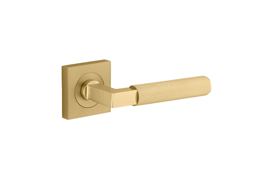 Brunswick Lever on Square Rose Brushed Gold PVD