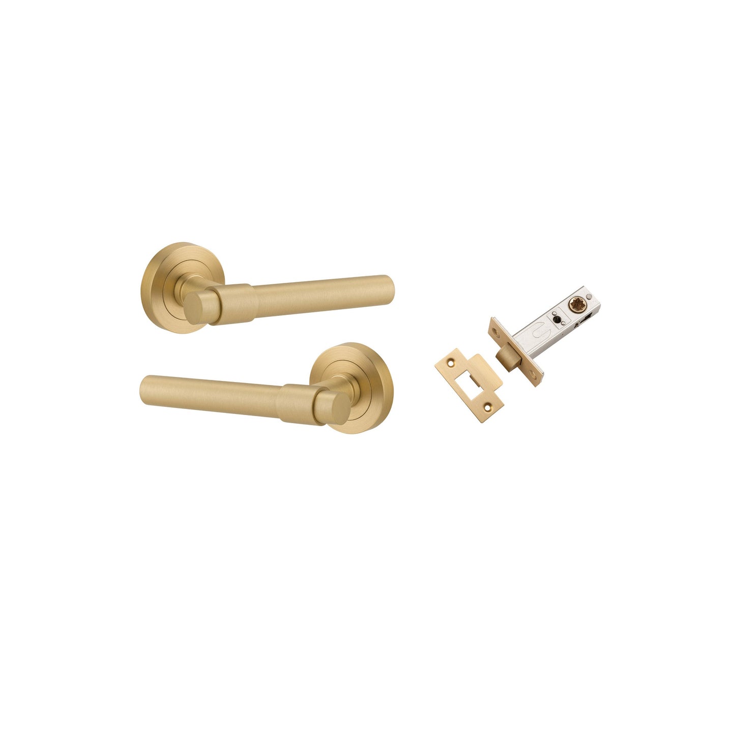 Helsinki Lever on Rose Brushed Gold PVD Passage Kit