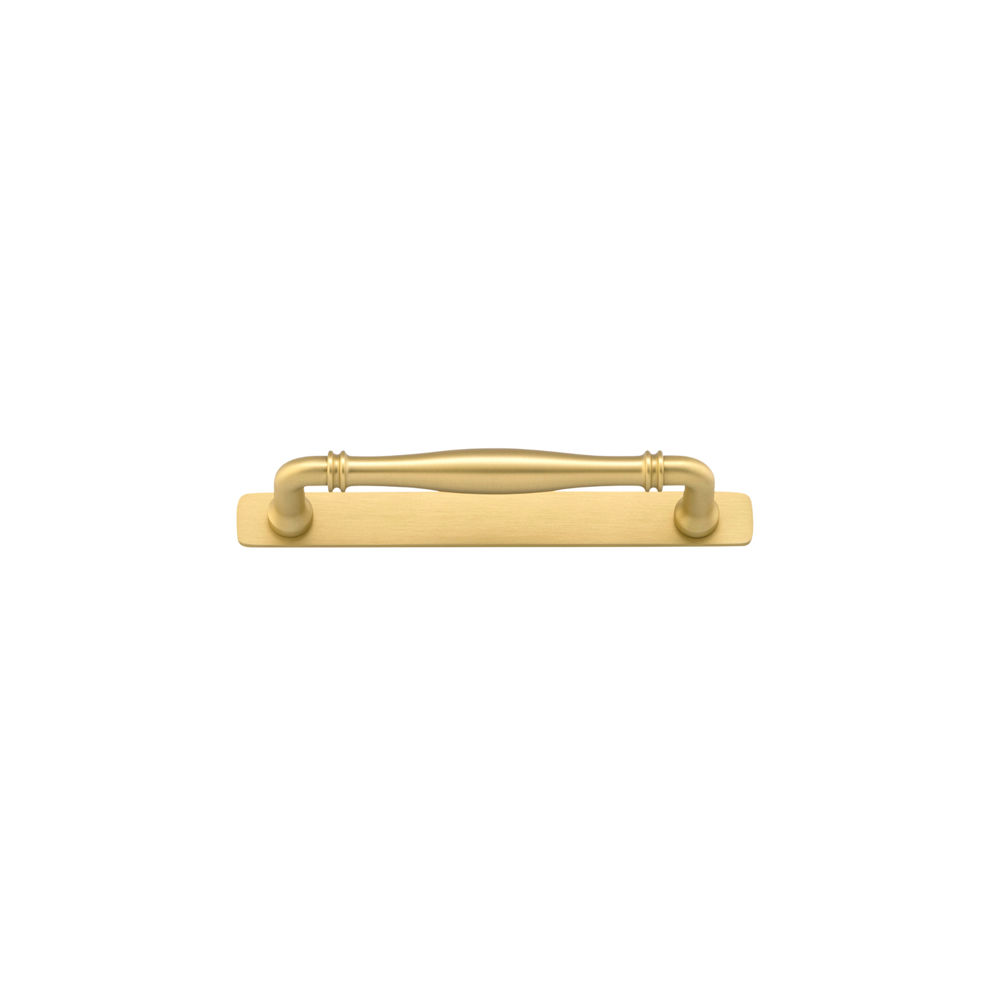 Sarlat Cabinet Pull with Backplate Brushed Gold PVD CTC 160mm