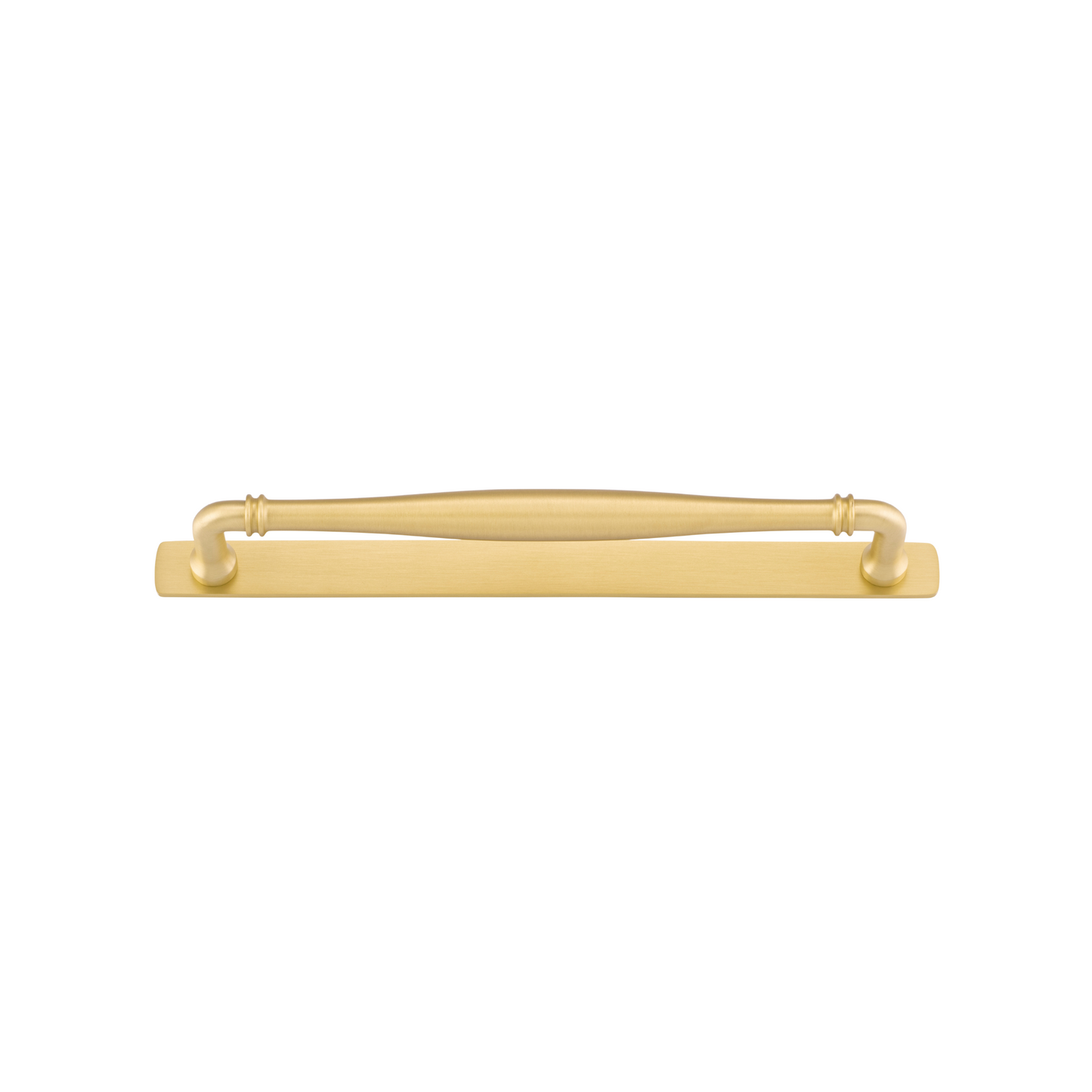 Sarlat Cabinet Pull with Backplate Brushed Gold PVD CTC 256mm