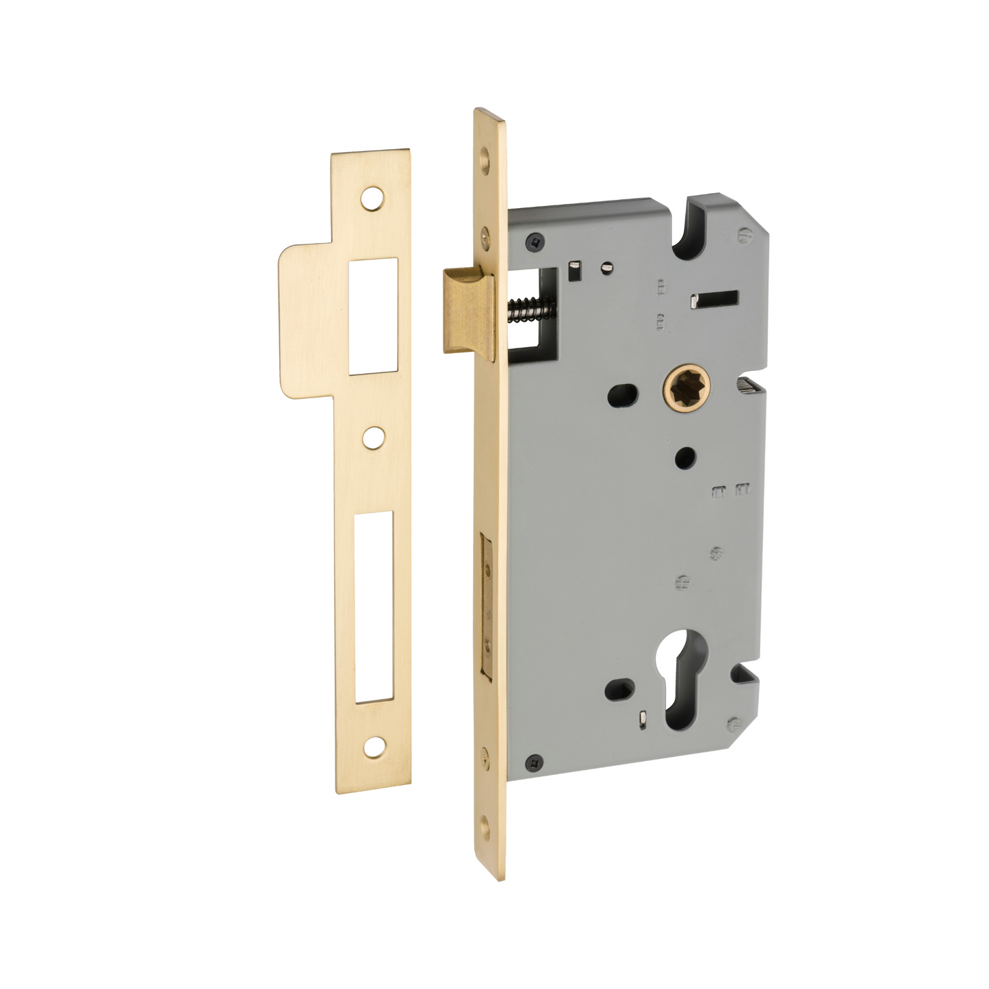 85mm Euro Lock Brushed Gold PVD 60mm