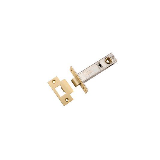 Tube Latch - Split Cam Hard Sprung 'T' Striker Brushed Gold PVD 70mm