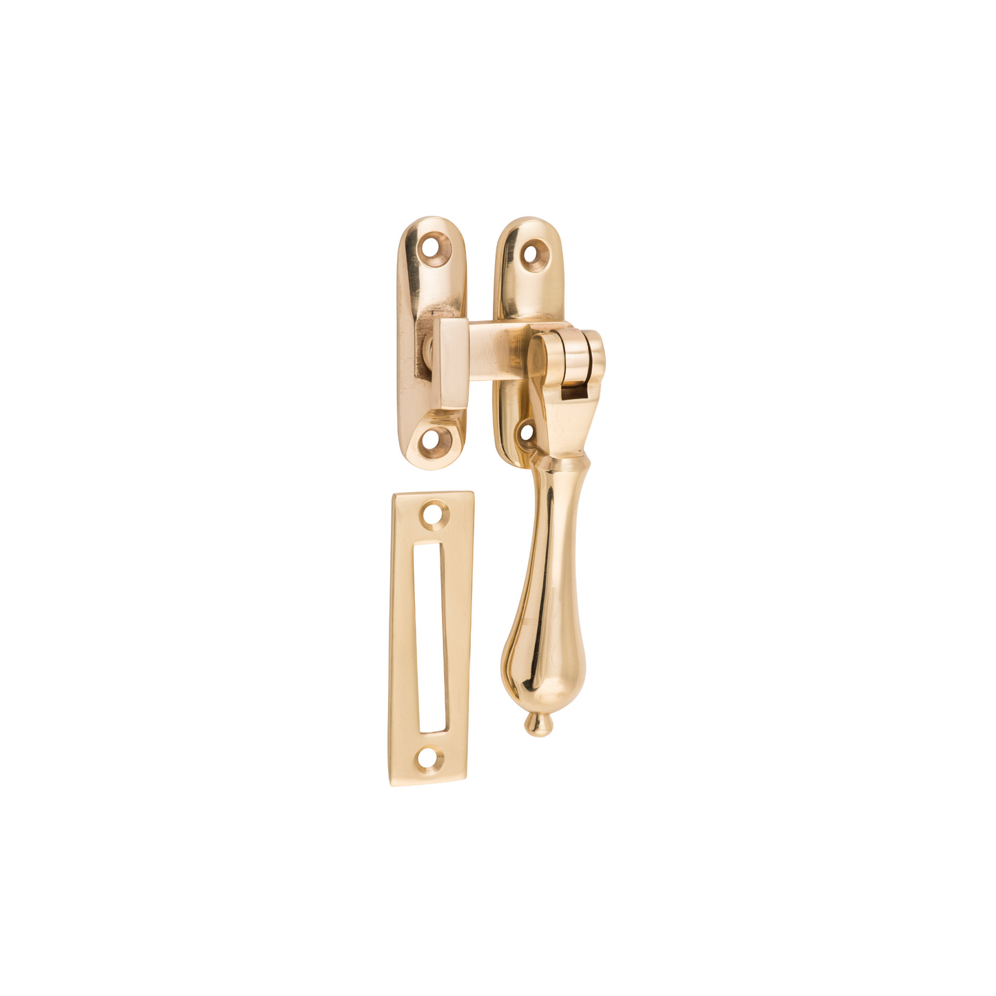 Casement Fastener - Teardrop Polished Brass