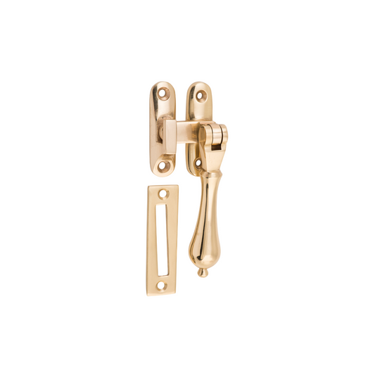 Casement Fastener - Teardrop Polished Brass