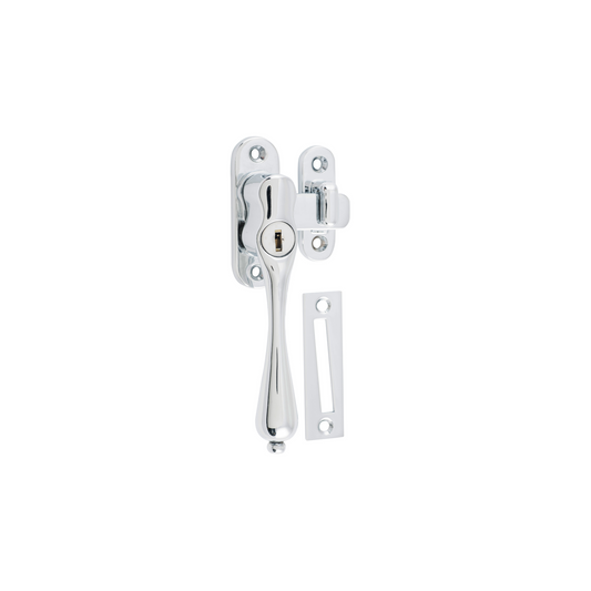 Casement Fastener - Locking Left Hand Polished Chrome