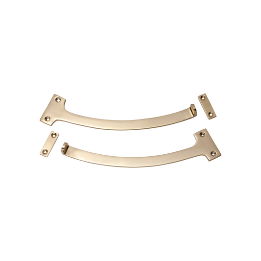Fanlight Stop Pair Polished Brass