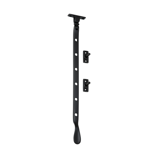Casement Stay - Base Fix Matt Black 300mm