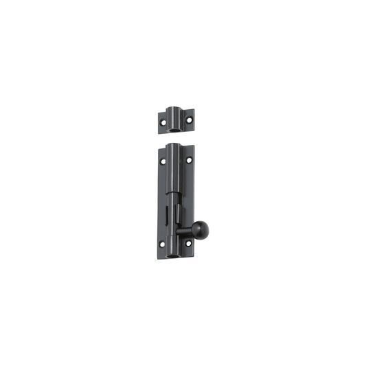 Barrel Bolt Matt Black 75mm
