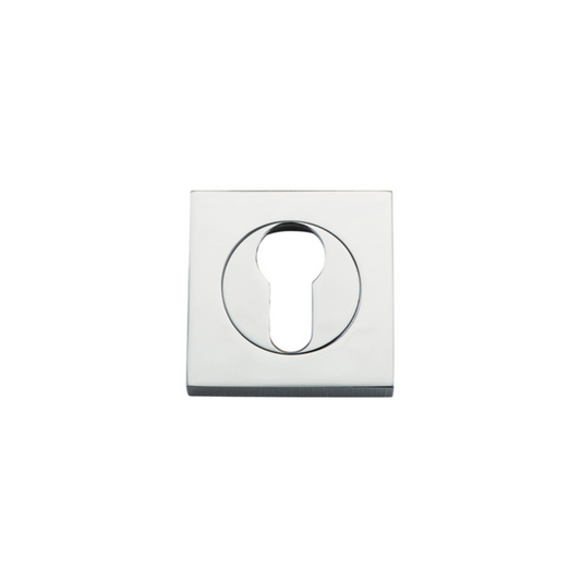 Euro Escutcheon Square Pair Polished Chrome