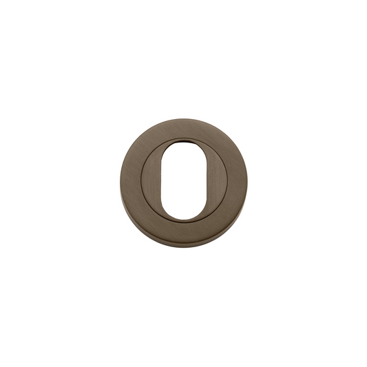 Escutcheon Pair Oval Round Signature Brass