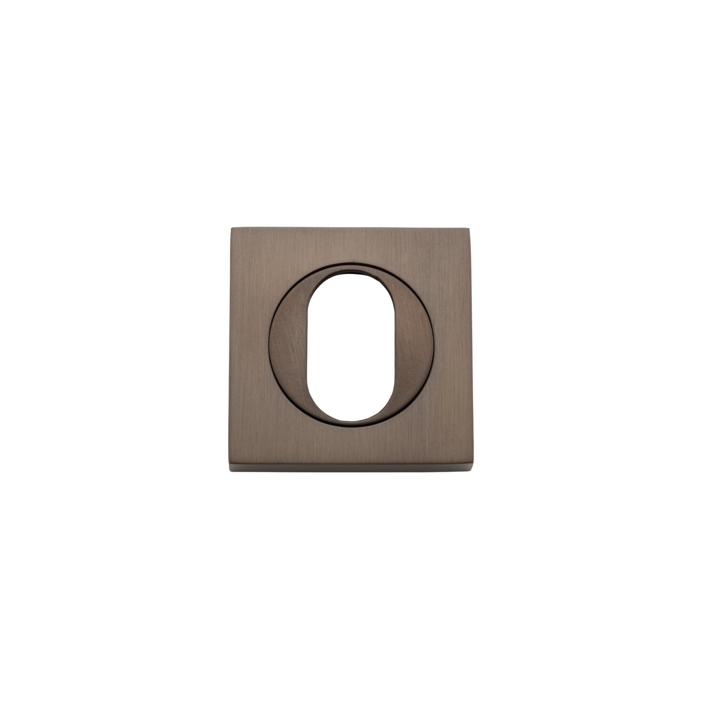 Escutcheon Pair Oval Square Signature Brass