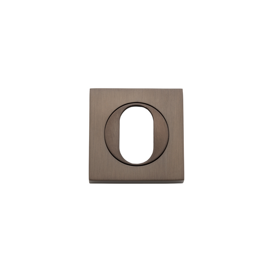 Escutcheon Pair Oval Square Signature Brass