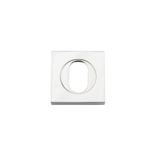 Escutcheon Pair Oval Square Polished Nickel