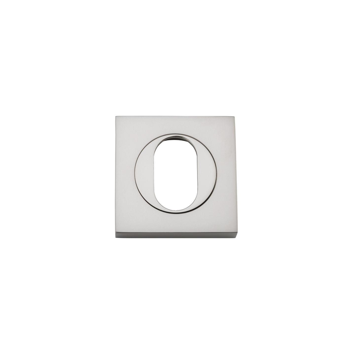 Escutcheon Pair Oval Square Satin Nickel