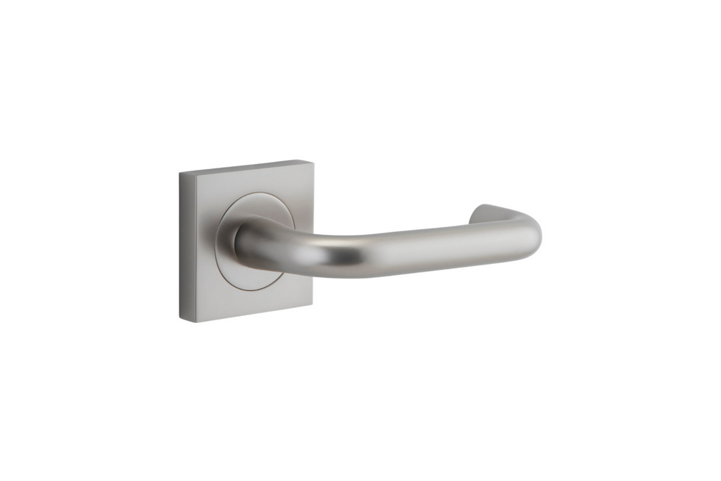 Oslo Lever on Square Rose Satin Nickel
