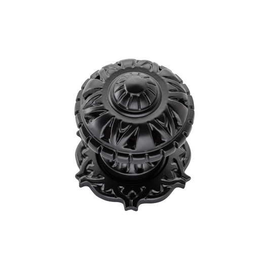 Filigree Centre Door Knob Matt Black