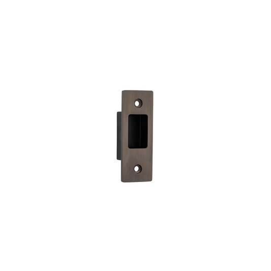 Sliding Door Edge Pull Rectangular Signature Brass