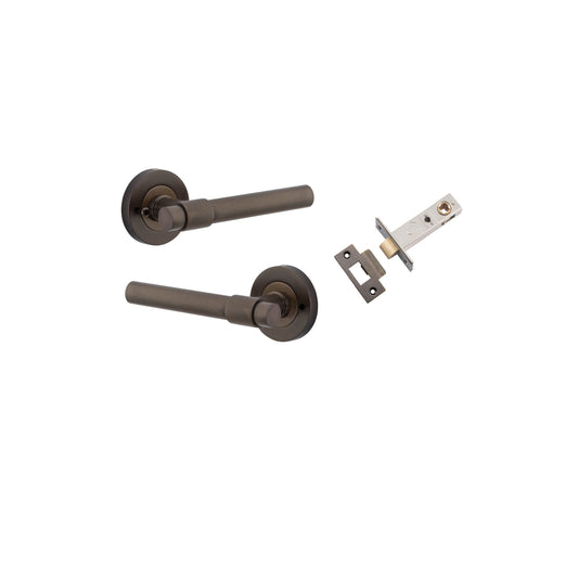 Helsinki Lever on Rose Signature Brass Inbuilt Privacy Kit