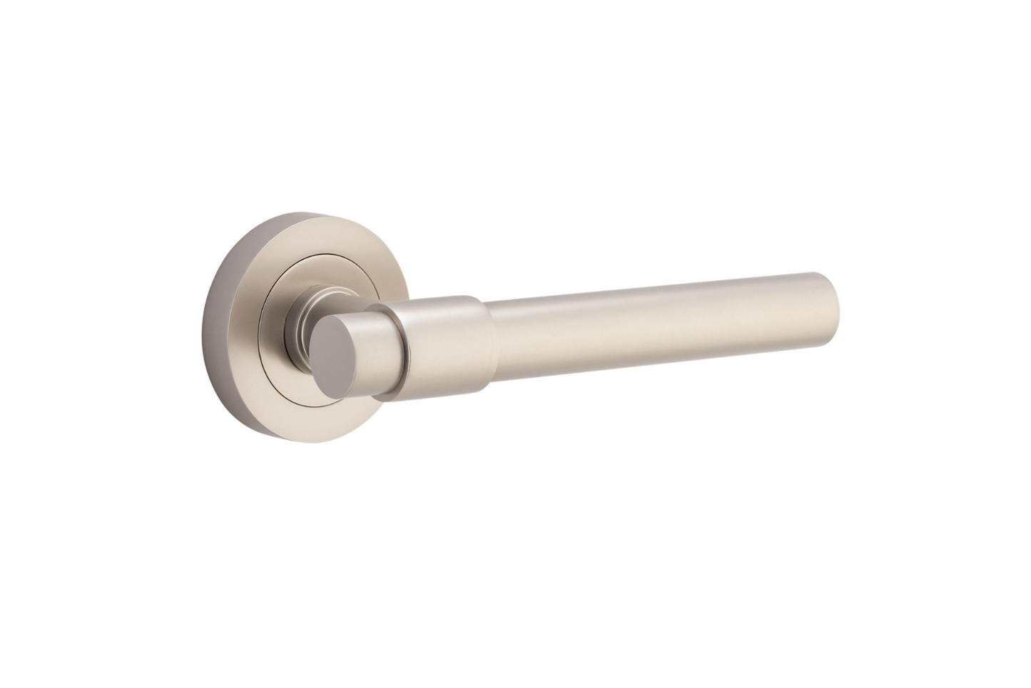 Helsinki Lever on Rose Satin Nickel