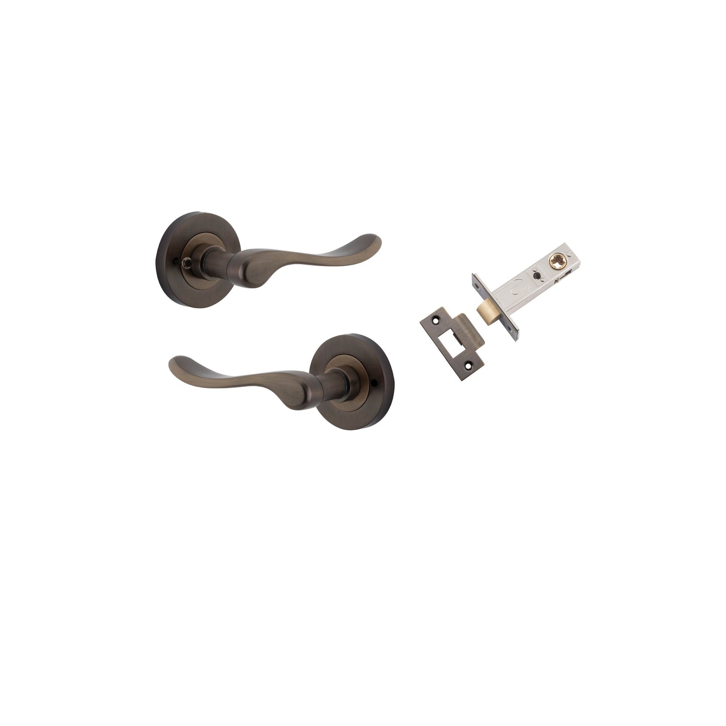 Stirling Lever on Rose Signature Brass Inbuilt Privacy Kit