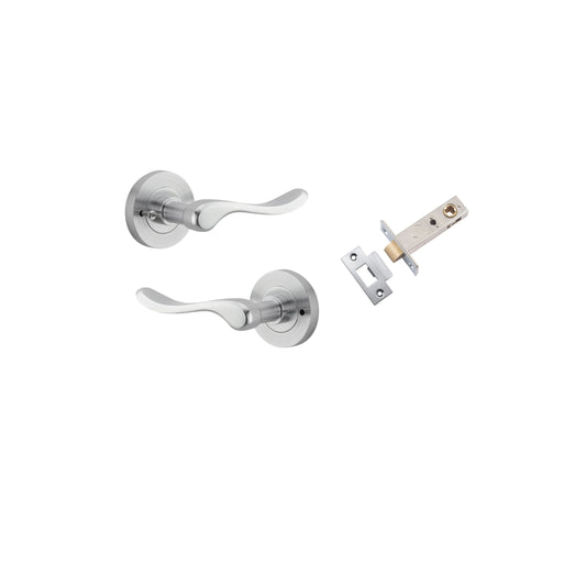 Stirling Lever on Rose Brushed Chrome Inbuilt Privacy Kit