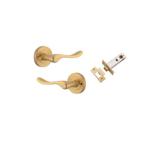 Stirling Lever on Rose Brushed Brass Inbuilt Privacy Kit