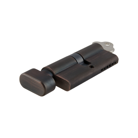 Euro Cylinder Key/Thumb Turn Antique Copper 65mm