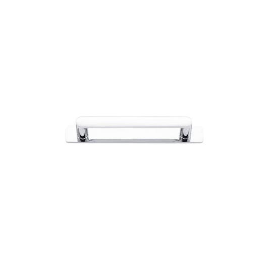 Osaka Cabinet Pull with Backplate Polished Chrome CTC 128mm