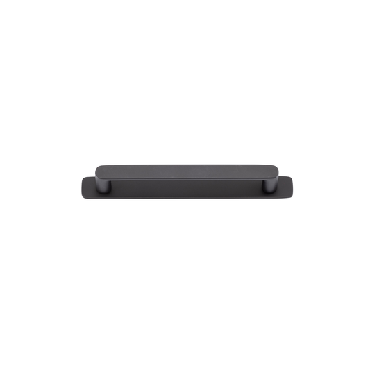 Osaka Cabinet Pull with Backplate Matt Black CTC 160mm