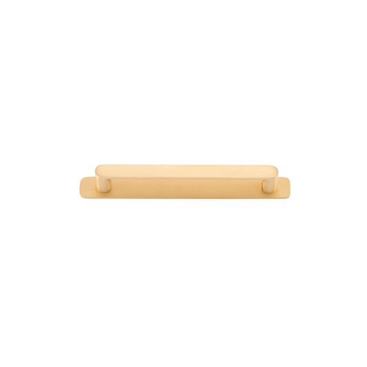 Osaka Cabinet Pull with Backplate Brushed Brass CTC 160mm