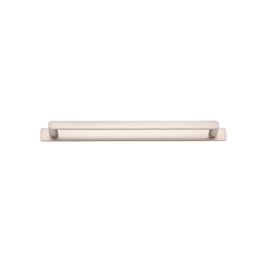 Osaka Cabinet Pull with Backplate Satin Nickel CTC 256mm