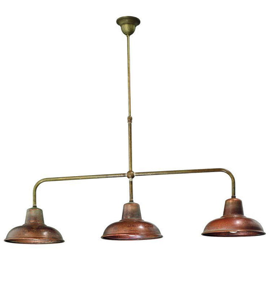Contrada Brass and Copper 3 Light Pendant