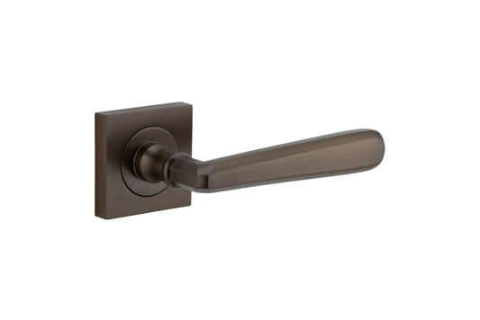 Copenhagen Lever on Square Rose Signature Brass