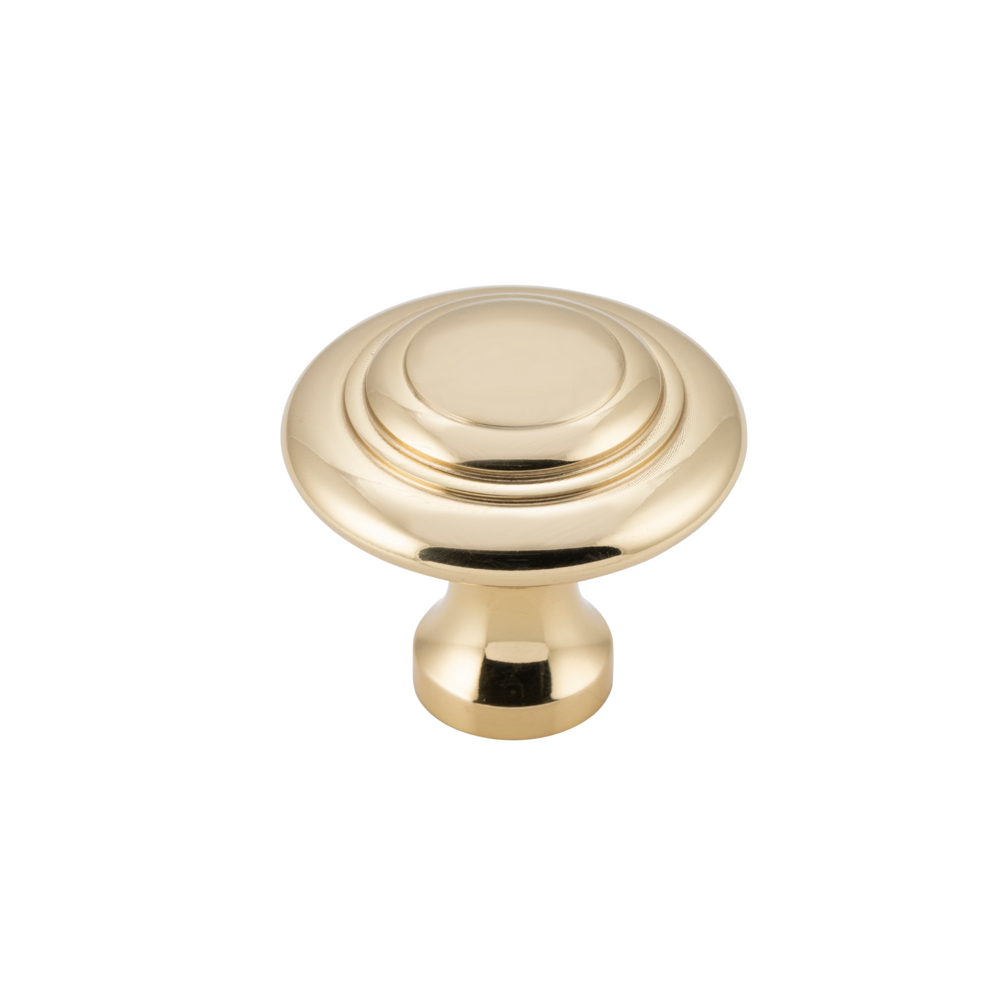 Cupboard Knob Domed Unlacquered Polished Brass 38mm