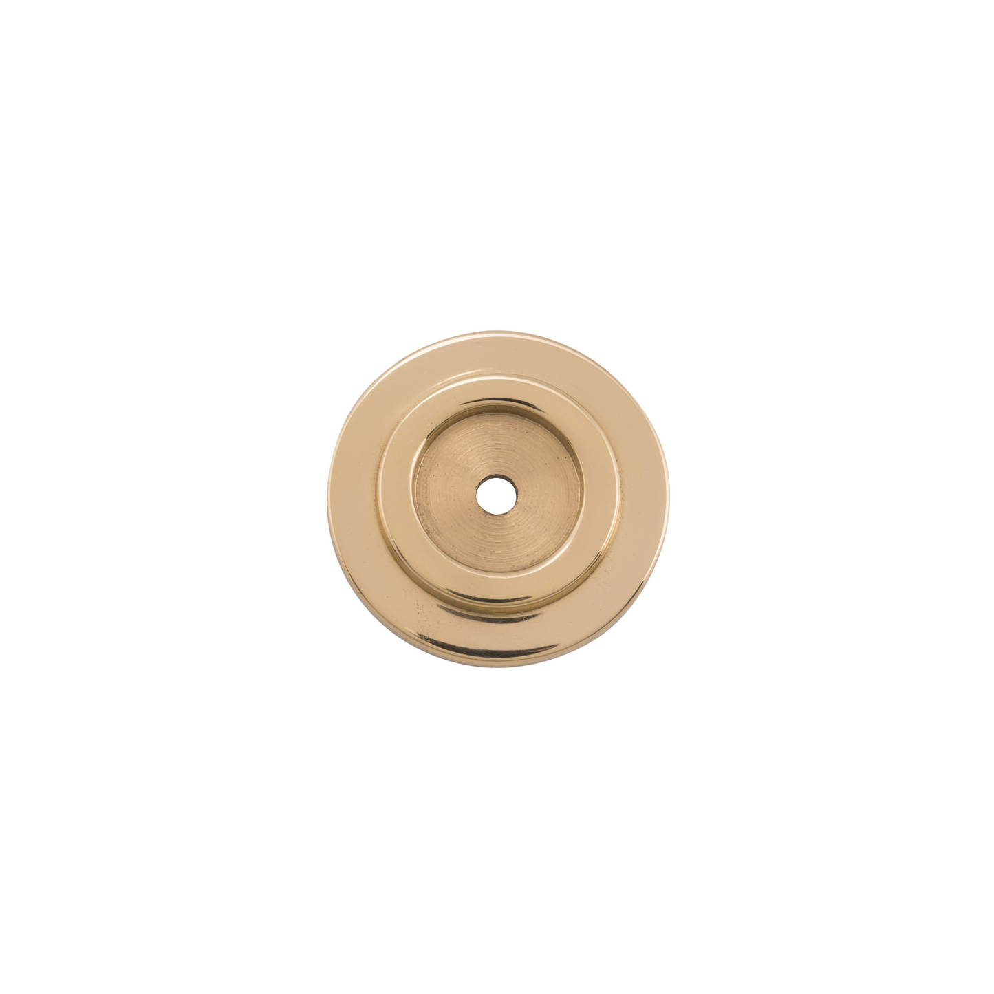 Knob Backplate Unlacquered Polished Brass 25mm