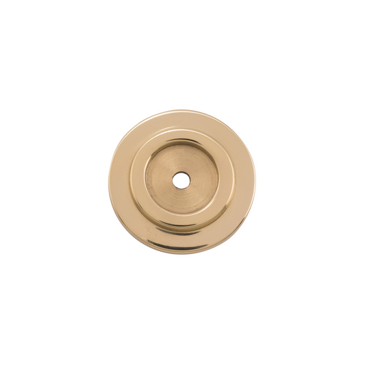 Knob Backplate Unlacquered Polished Brass 32mm
