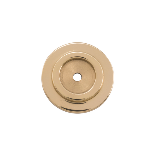 Knob Backplate Unlacquered Polished Brass 38mm