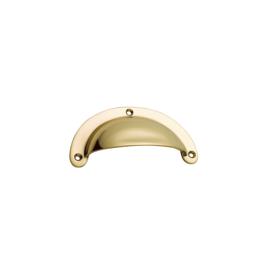 Drawer Pull Plain Large Unlacquered Polished Brass