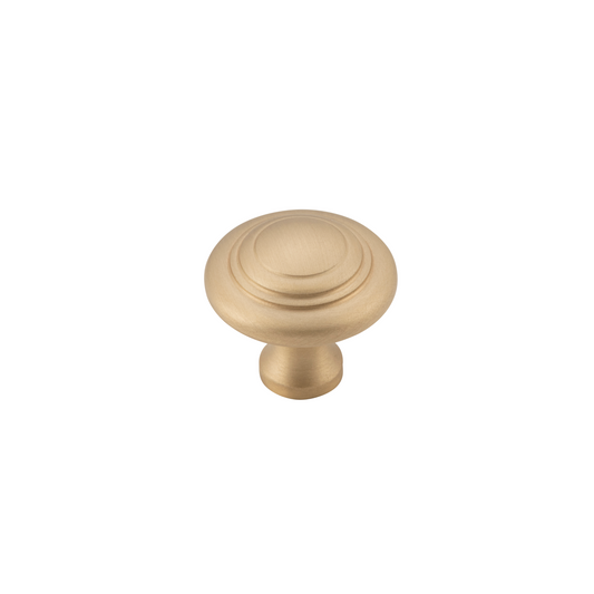 Cupboard Knob Domed Unlacquered Satin Brass 25mm