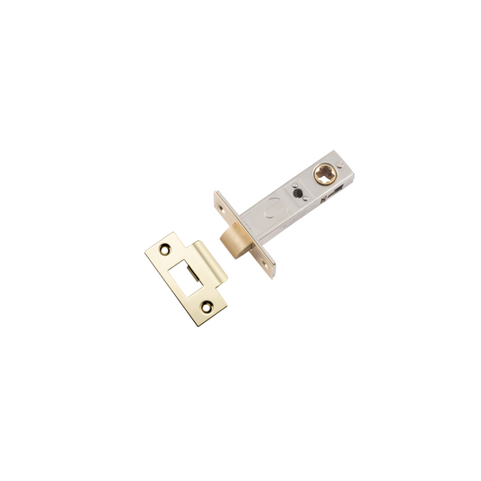 Tube Latch - Split Cam Hard Sprung 'T' Striker Polished Brass 60mm