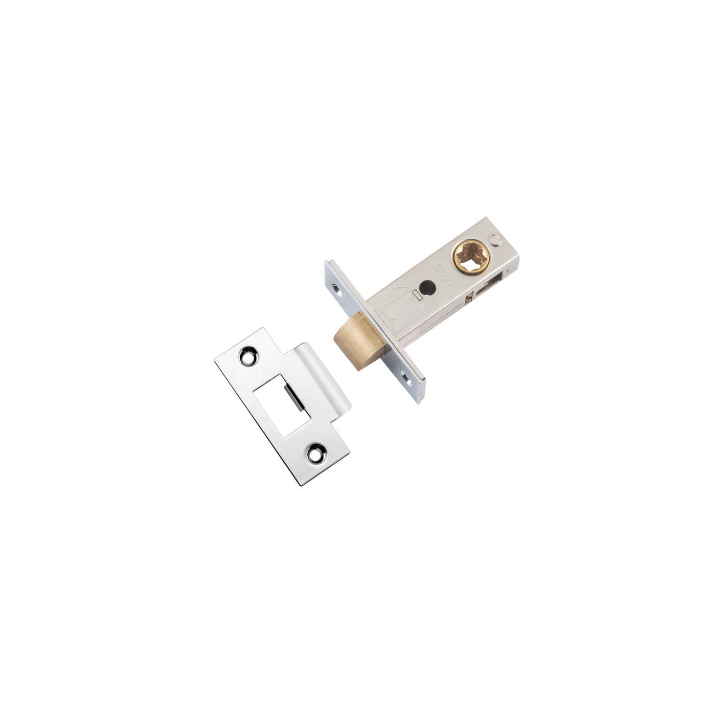 Tube Latch - Split Cam Hard Sprung 'T' Striker Polished Chrome 45mm