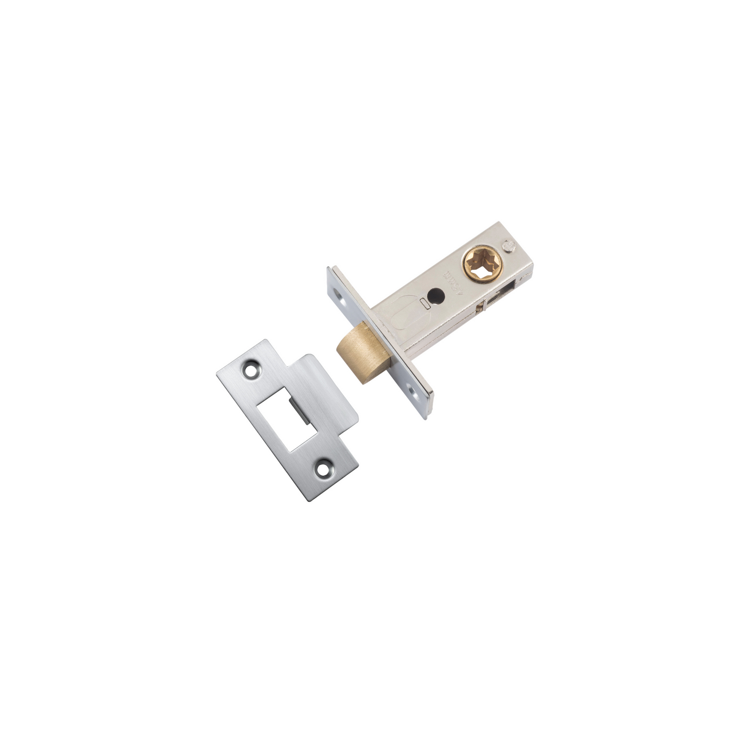 Tube Latch - Split Cam Hard Sprung 'T' Striker Brushed Chrome 45mm