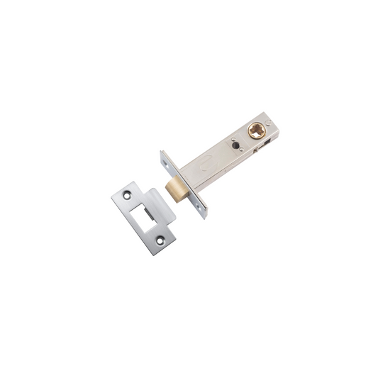 Tube Latch - Split Cam Hard Sprung 'T' Striker Brushed Chrome 70mm