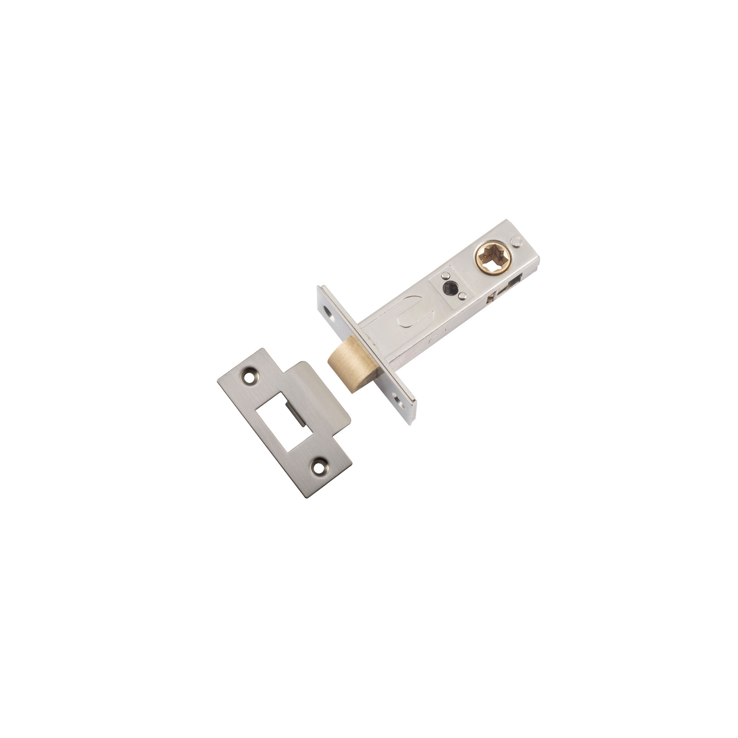 Tube Latch - Split Cam Hard Sprung 'T' Striker Satin Nickel 60mm