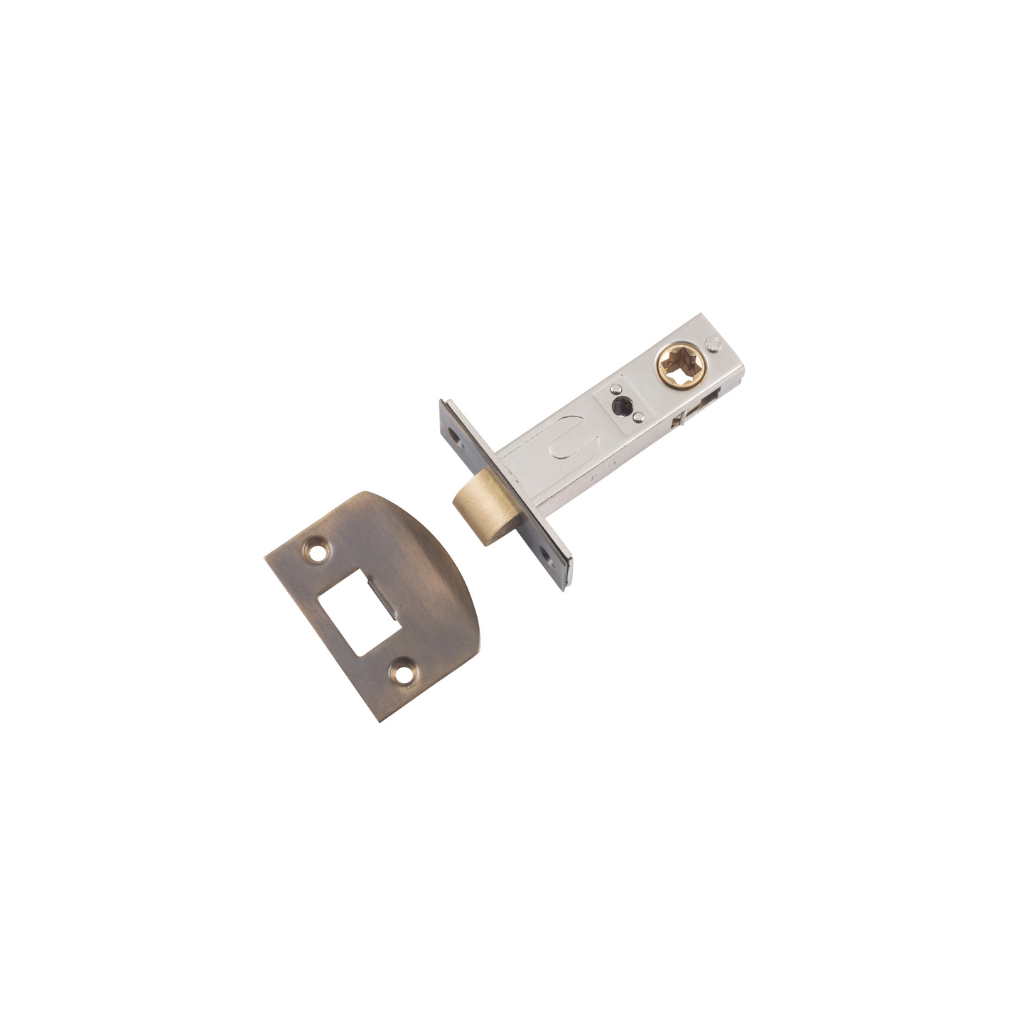 Tube Latch - Split Cam Hard Sprung Antique Brass 60mm