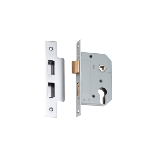 Euro Mortice Lock Satin Chrome 46mm