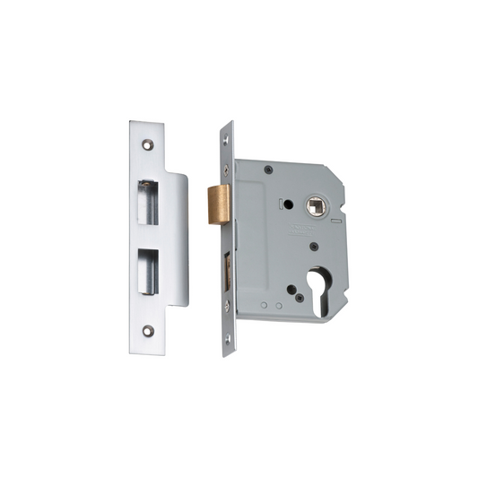 Euro Mortice Lock Satin Chrome 57mm