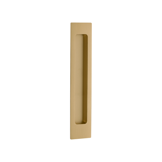 Flush Pull Rectangular Brushed Brass