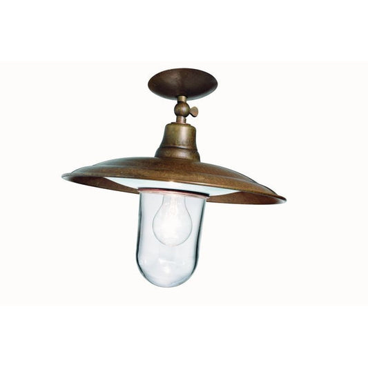 Barchessa Brass and Copper Outdoor Ceiling Light